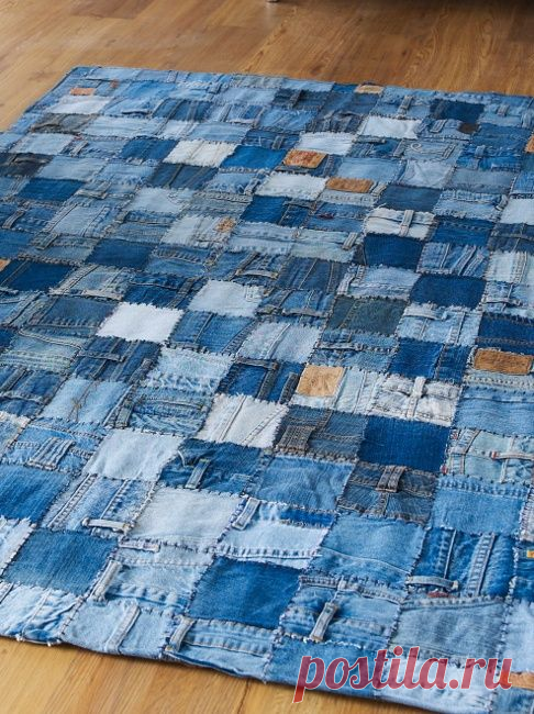 Перерабатываем старые джинсы в ковры и коврики!Идеи и примеры для вдохновения! | Юлия Жданова | Дзен