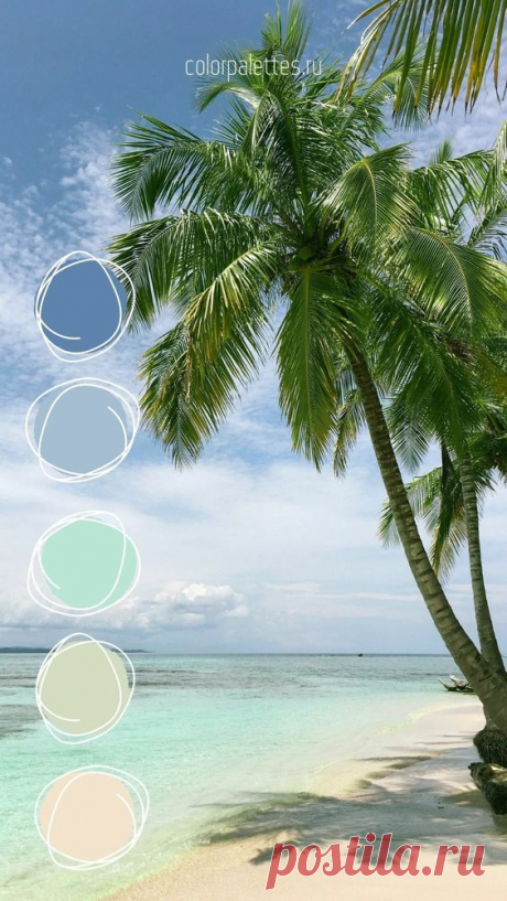 Нежное сочетание пастельных оттенков синего, бирюзового, зеленого и бежевого. #интерьер #дизайн #цветовоесочетание #пастель #палитрацвета #кодцвета #пляж #море #песок #вдохновениецветом…
