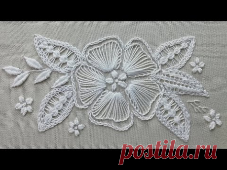 Румынское кружево на ткани | Romanian lace on fabric | new design