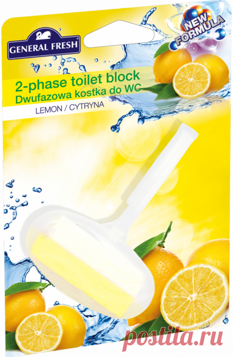 Подвесной блок для унитаза двухкомпонентный General Fresh Лимон (Цитрус) 40гр
