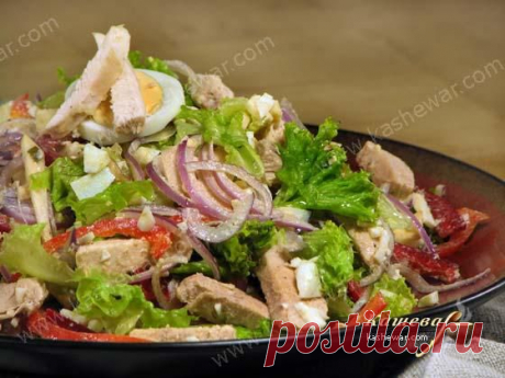 Салат из куриного филе и овощей рецепт с фото | Кашевар