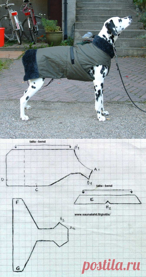 Тёплая попона-пальто для собаки выкройка / Для питомцев / ВТОРАЯ УЛИЦА