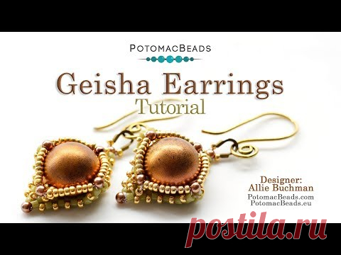 How to make the Geisha Earrings- DIY Jewelry Making Tutorial by PotomacBeads