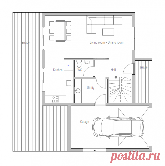 Small House Plan, New Home CH244 House Plan