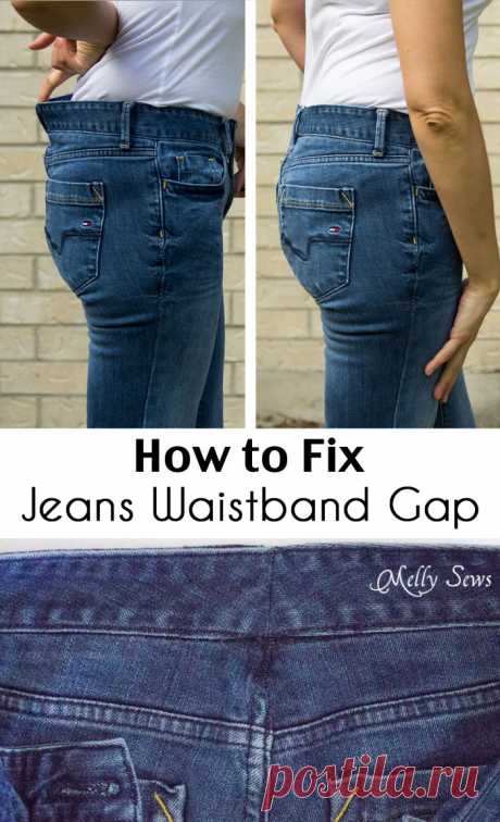 Fix Jeans Waistband Gap - Jean-ious Ideas - Melly Sews Y’all, there are a few mysteries of ready to wear clothing that I just can’t solve. Like, why can I find bras and underwear that fit but not swimsuits? Or why do all the cute shoes start at a size 6 when I wear a 5? Or, why do jeans always gap at the back...Read More