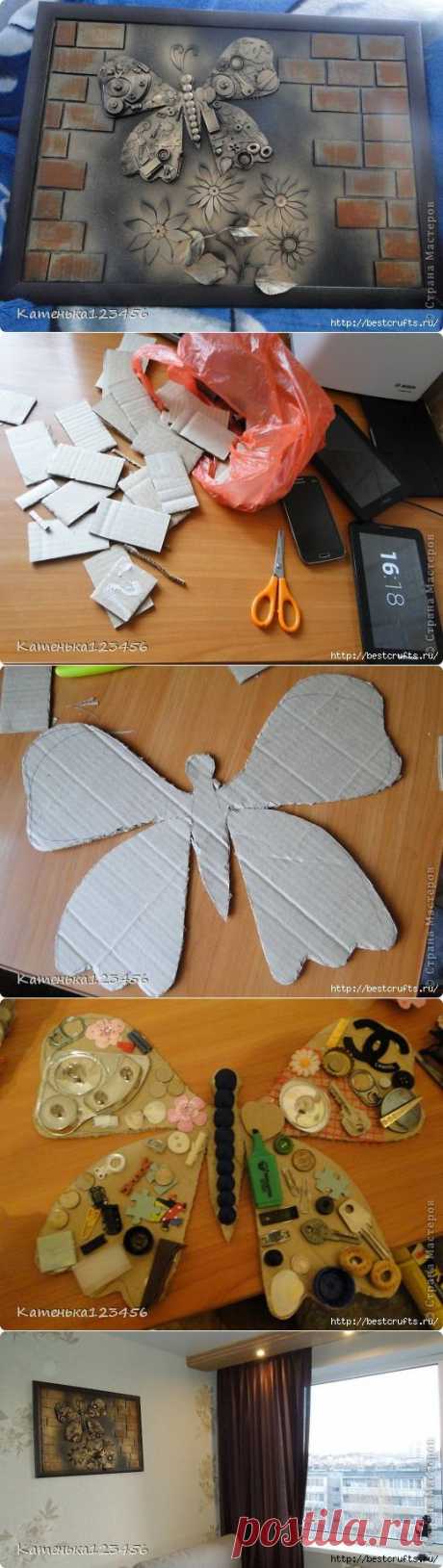 Декоративная картина с бабочкой
