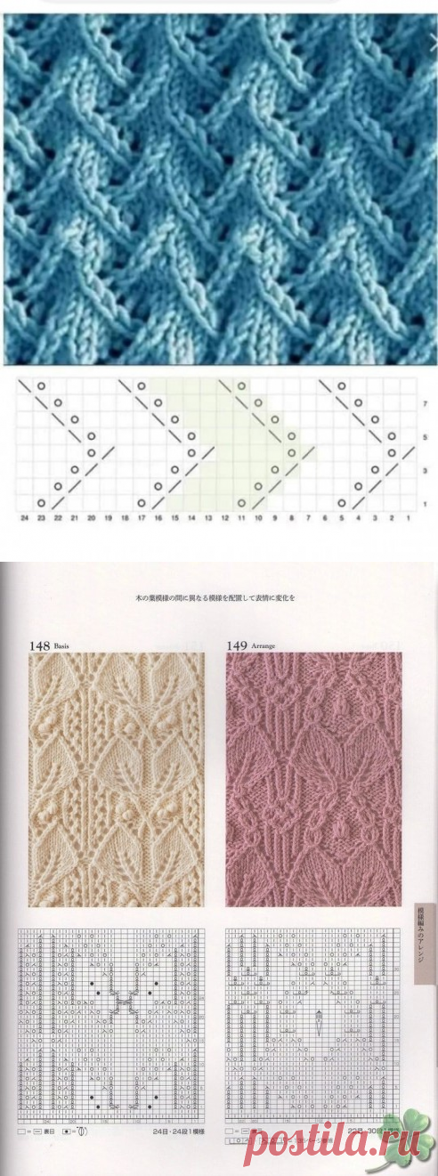 ​Интересные узоры для спиц