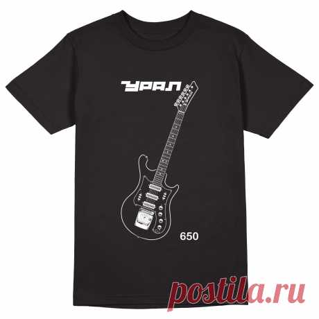 Мужская футболка «Урал 650 гитара СССР, Soviet Guitar, USSR, Rock.» цвет черный - дизайнер принта Kaplio