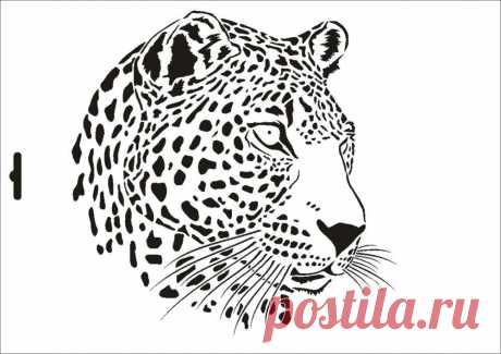 UMR-Design W-002 Leopard Textile- / wallstencil Size A5: Amazon.fr: Cuisine & Maison