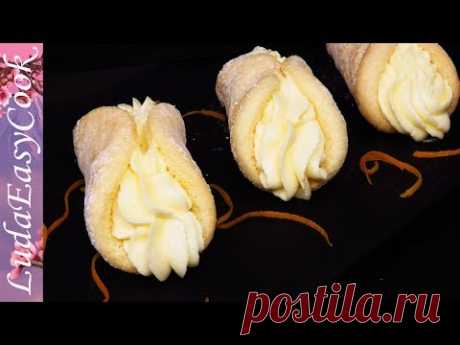 ПАЛОЧКА-ВЫРУЧАЛОЧКА! Красивые бисквитные пирожные с кремом панкейки со сливочным АПЕЛЬСИНОВЫМ кремом