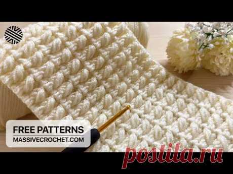 VERY EASY & FAST Crochet Pattern for Beginners! ⚡️ 💛 MAJESTIC Crochet Stitch for Baby Blanket & Bag