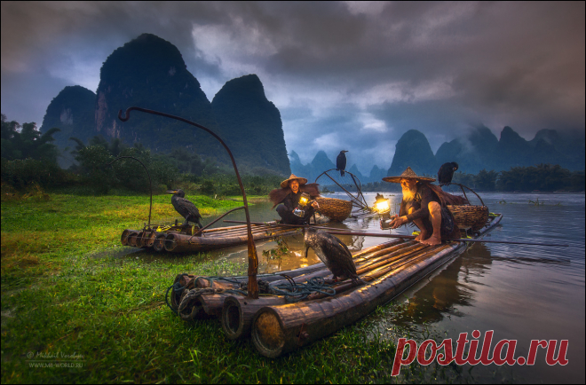 Ночная рыбалка в провинции Гуанси — National Geographic Россия