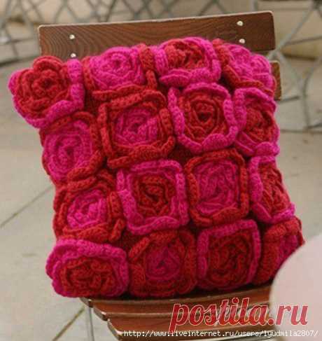 Чехол для подушки “Букет роз”