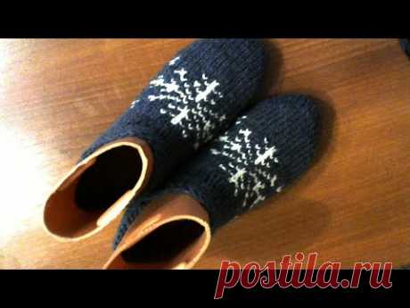 Сапожки-носочки на двух спицах МКСапожки-носочки"Новогодняя звезда"МК//Размер 37-38Вяжем следки на 2х спицах. Очень просто и быстро #мастеркалсс #красивый #вязание #knitting #лучшее