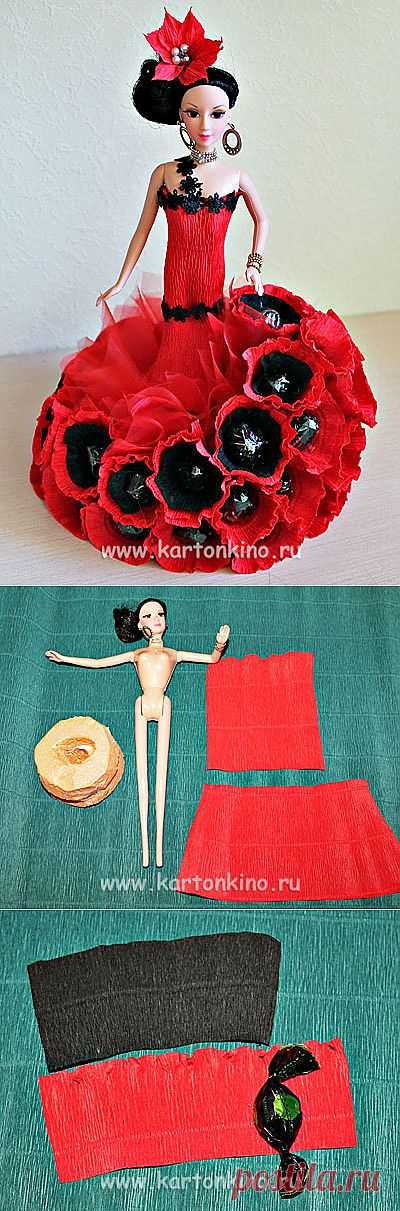 Испаночка - кукла из конфет своими руками | КАРТОНКИНО.ru