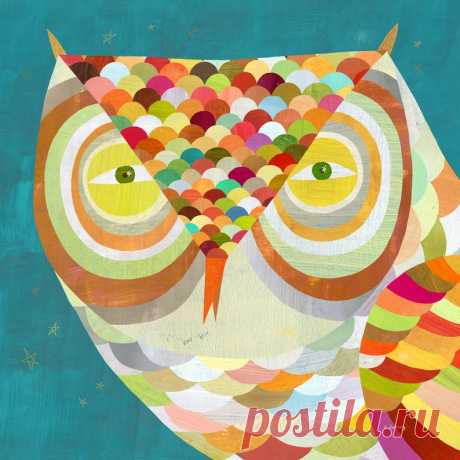 All Seeing Owl Giclee Art Print Children's | Etsy