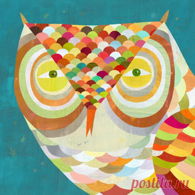 All Seeing Owl Giclee Art Print Children's | Etsy