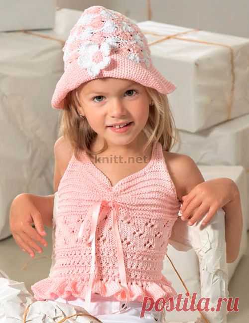 Топ и шляпка для девочки | knitt.net | Все о вязании