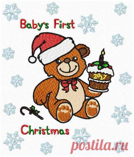 Baby's First Christmas Machine Embroidery Design(2)- 3 sizes for 7.87" x 9.45" hoop - 5.51" x 6.30" hoop - Commercial Use - Instant Download *Babys First Christmas With Snowflakes Embroidery Design - for 7.87 x 9.45 hoop - 5.51 x 6.30 hoop  Lovely design for all your quilting, creative sewing and craft projects  Available in 3 sizes - zipped - Instant Download!  Design Sizes:  7.11 x 8.43(180.7mm x 214.1mm)  5.70 x 6.74(144.7mm