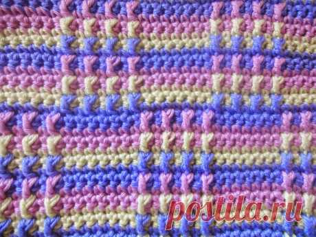Вязание крючком: Многоцветный узор Multicolor pattern Crochet