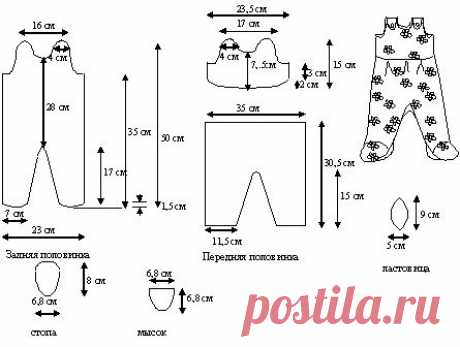 Выкройки ползунков.