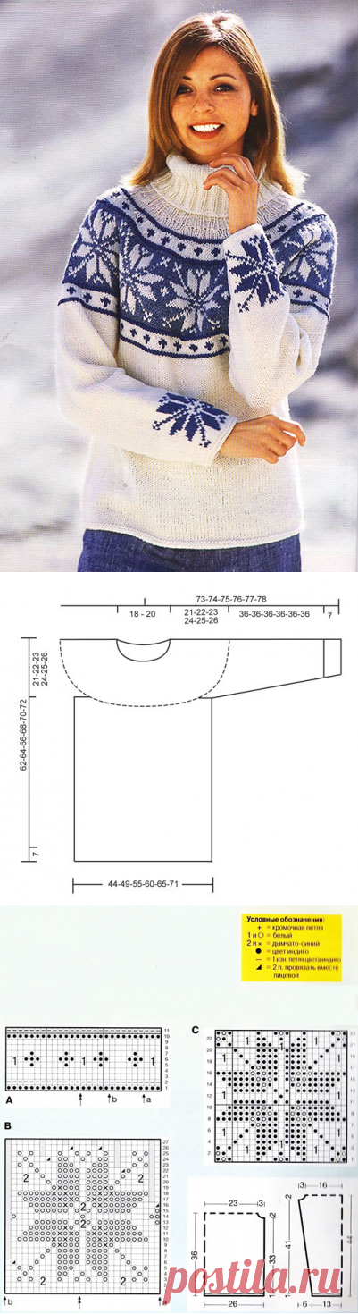 4 свитера с норвежскими узорами в стиле Роза Сельбу спицами – схемы вязания с описанием