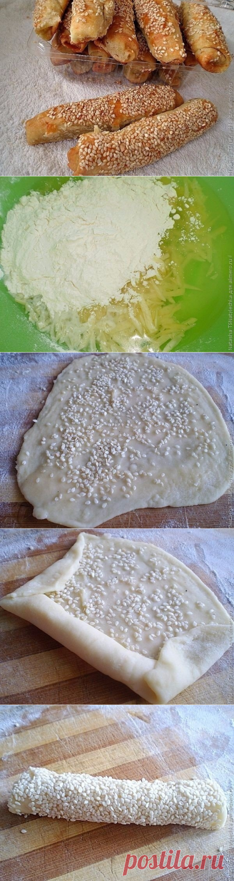 Как приготовить сырные трубочки с кунжутом - рецепт, ингредиенты и фотографии
