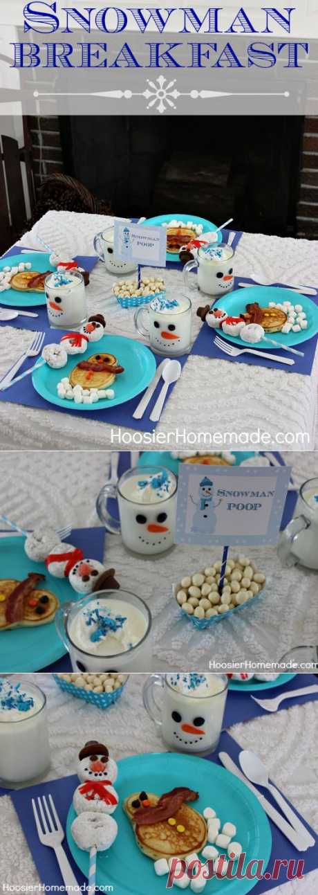 Снеговик завтрак для детей с Халява