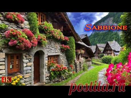 Sabbione, the most beautiful medieval village with stone houses in Switzerland