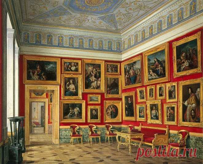 Edward Petrovich Hau  Interiors of the New Hermitage. The Study of Italian Art  Paula Fonseca приколол(а) это к доске Palácios