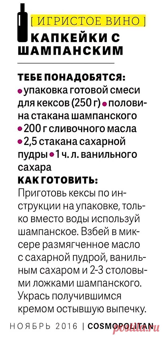 Капкейки с шампанским к игристому вину
