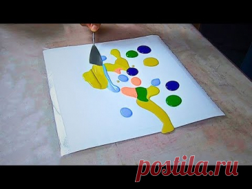 Simple Abstract Painting | Abstract Art on Paper | Easy Steps for Expressive Artworks