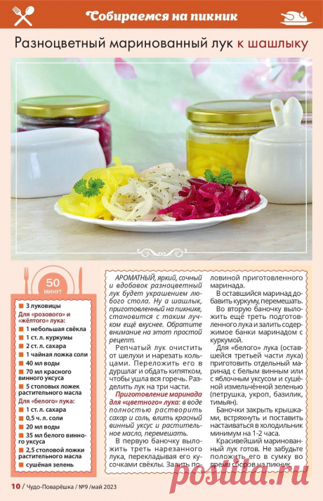 Многоцветный маринованный лук к шашлыку