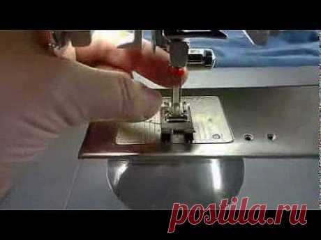 Как шить на машинке двойной иголкой - YouTube