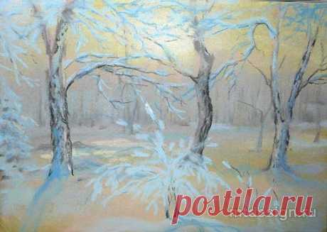 Рисуем пастелью зимний пейзаж — DIYIdeas