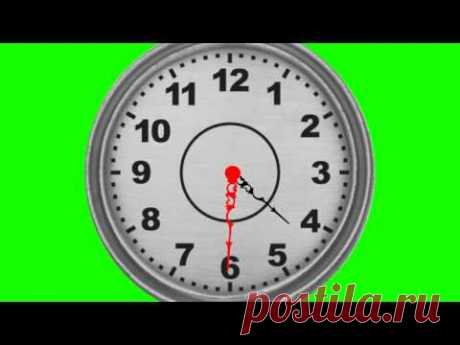 REALISTIC clock green screen free royalty footage