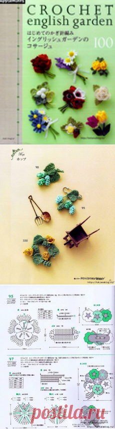 Японский журнал по вязанию Asahi Original - Crochet english garden