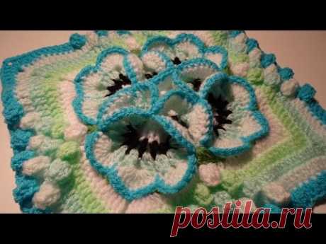 Crochet Flower 3D Granny Square
