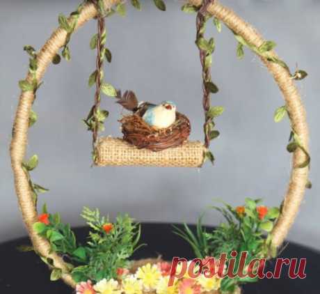 Весенний декор дома: птичка в гнездышке | Креаликум