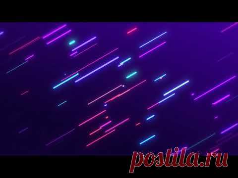 Rounded Neon Multicolored lines Background Looped Animation HD | Free Footage