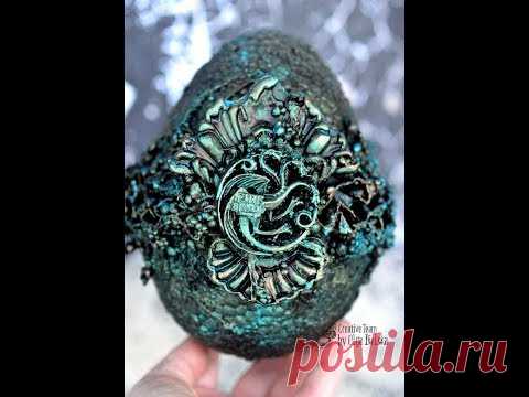 Dragon's Egg Mixed Media Altered Art by Olga Bielska