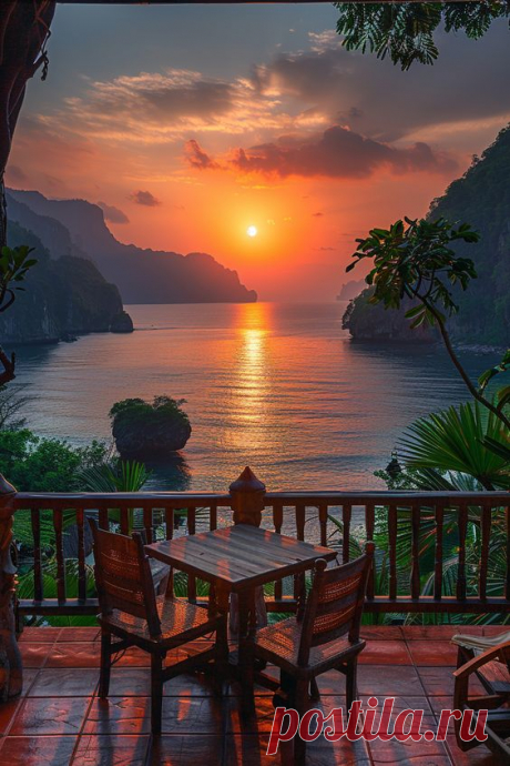 Ko Phi Phi sunset from hotel bathtub, a serene escape.