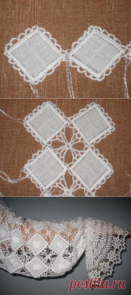 Создание лоскутно-вязаного полотна для изделий в фольклорном стиле - Вязание - Моя копилочка