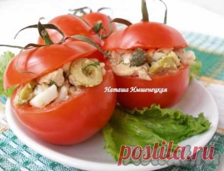 Вкусный салат из печени трески в помидорах - 9 пошаговых фото в рецепте