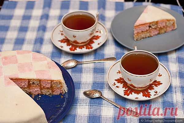 Торт Баттенберг (Round Battenberg Cake)