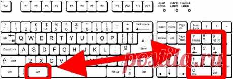 Вопросы или сто тысяч почему… » Чтобы написать символ, воспользуйтесь NumLock клавиатурой.
