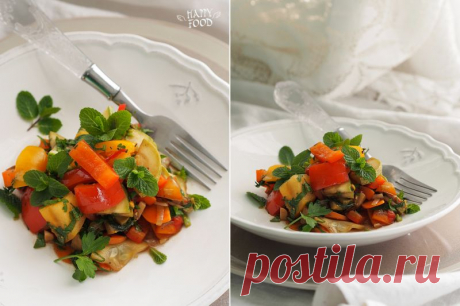 HAPPYFOOD - Теплый овощной салат с бальзамиком (готовлю с помощью сковороды-вок iCook TM)