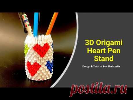 This video is about how to make paper pen stand 3d origami. Easy and Beautiful Paper Valentines Day craft. How to make a beautiful 3D Origami pen stand. 3d origami pen stand tutorial. How to fold paper pen stand. Valentine Day Gift 3D Origami.
Valentine 2022 Origami pen stand Tutorial 3D