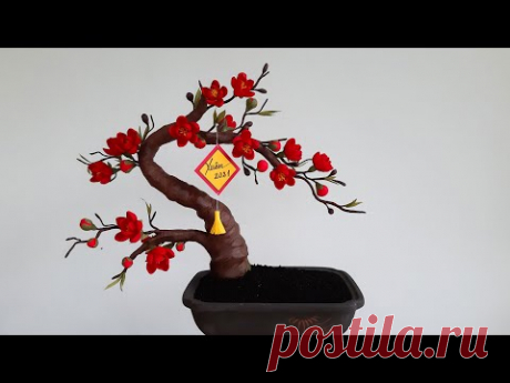 How To Make Artificial Bonsai Tree / Paper Flower / Góc nhỏ Handmade