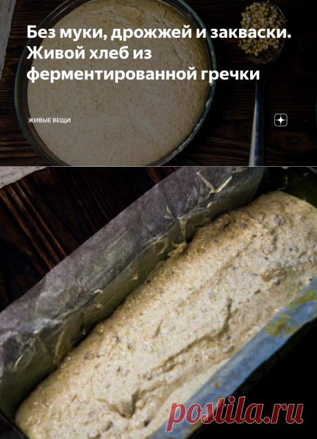 Без муки, дрожжей и закваски. Живой хлеб из ферментированной гречки | Живые вещи | Яндекс Дзен